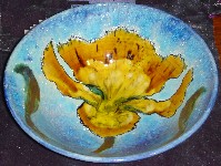 Turquoise Floral Bowl