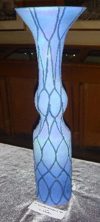 Decorated Blue Green Vase