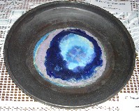 Decorated Black Platter